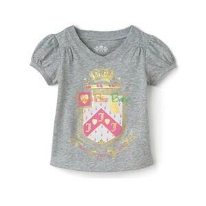 NWT Juicy Couture Infant Girls' Heather cozy T-Shirt Gray 18-24M